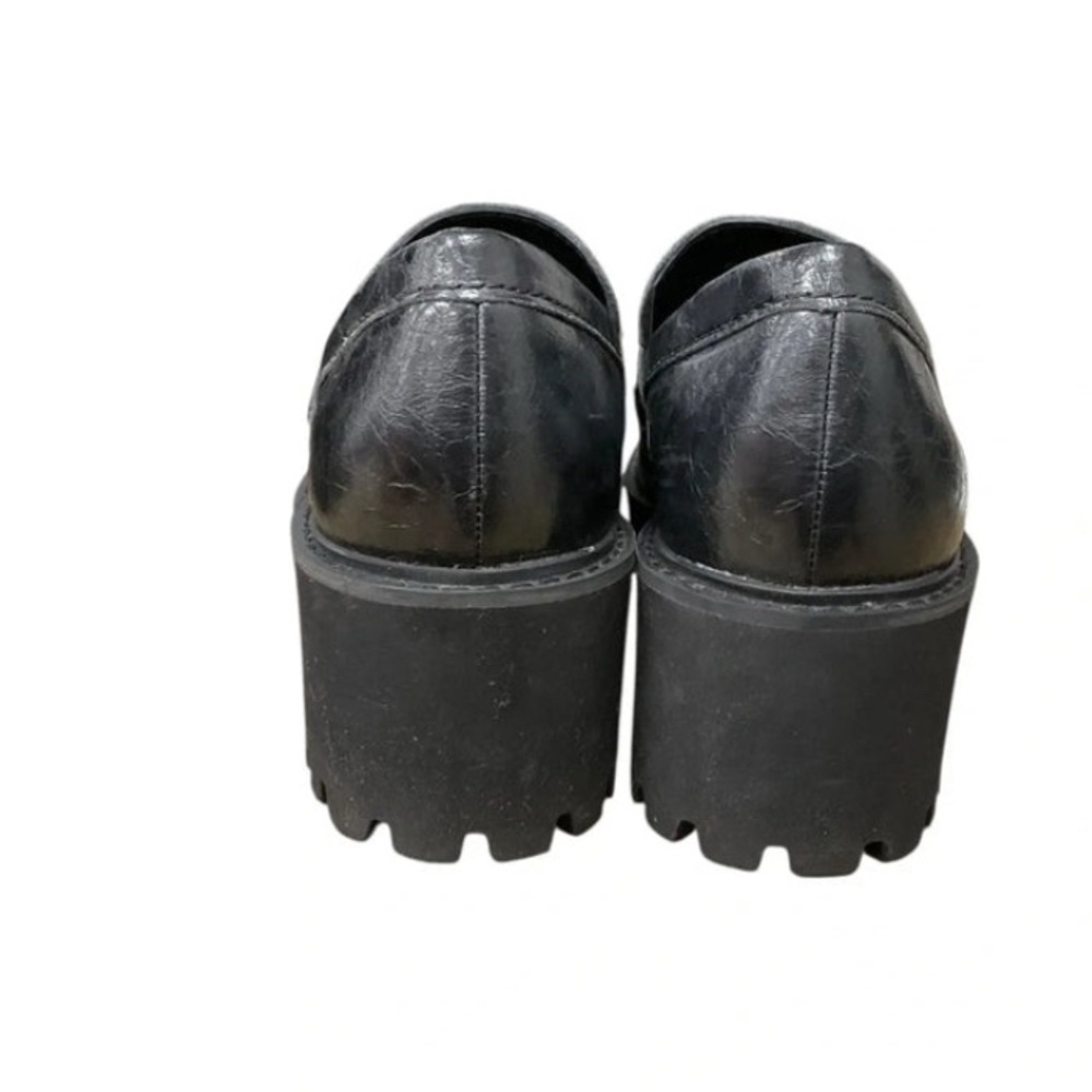 Dolce Vita Black Loafers Gold Chain - Picture 6 of 8